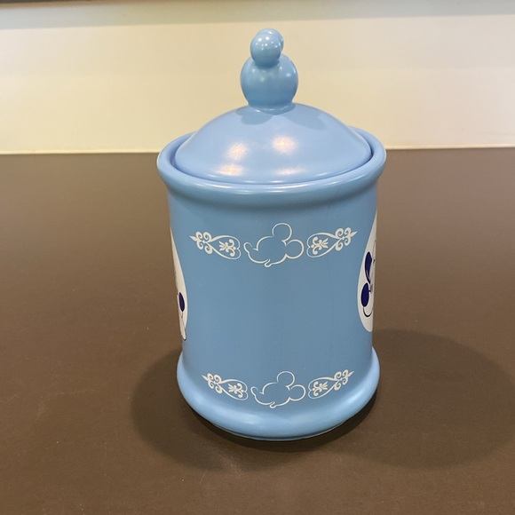 DONATED ❌Mickey Mouse and Minni Mouse Blue Ceramic Cookie Jar - Picture 2 of 9
